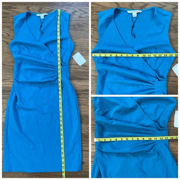 💢SOLD💢 NWT DVF Layne Blue Faux Wrap Dress - Picture 5 of 7